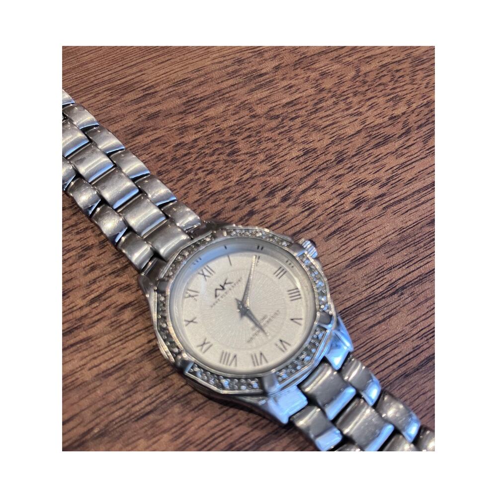 Anne Klein‎ Sport Watch Women Silver Tone New Battery 7" Bracelet